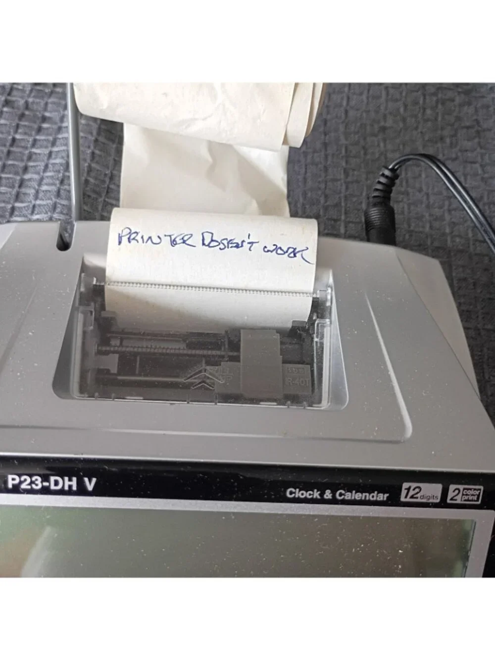 canon p23-dhv printing Not Work  But calculator Works